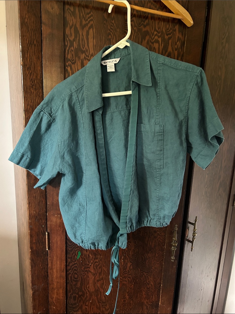 Athleta Playa Linen Wrap Top